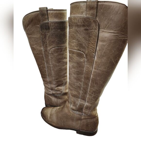 Frye Taupe Paige leather‎ knee-high riding boots 6.5 - Picture 9 of 12